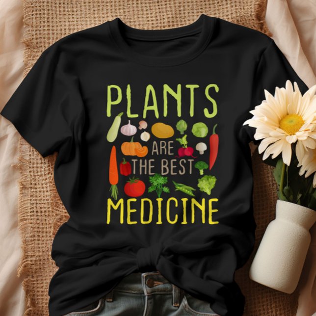 Camiseta Plantas São O Melhor Medicamento Legal Da Vegetari (Criador carregado)