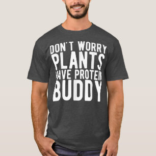 Camiseta Plantas Têm Proteínas Engraçadas Vegan Vegetariana