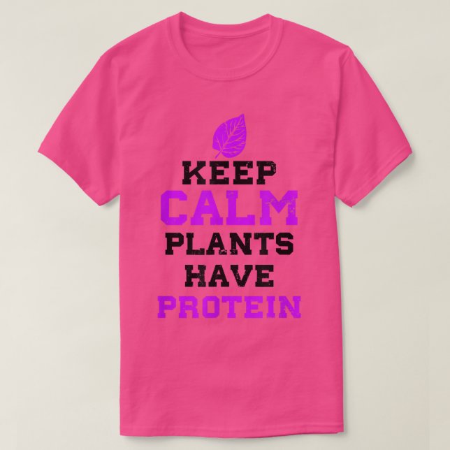 Camiseta Plantas Têm Tratamento De Design de Proteína Veget (Frente do Design)