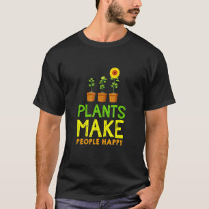 Camiseta Plantas Tornam As Pessoas Felizes Para O Platão