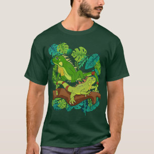 Camiseta Plantas Tropicais De Pet Lizard, Reóteis Exóticos