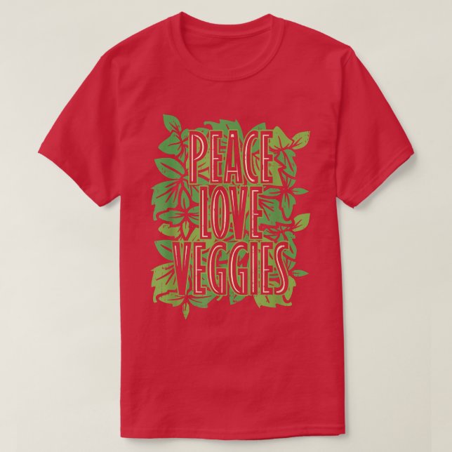 Camiseta Plantas Veggies de Paz, Vegan 1054 (Frente do Design)