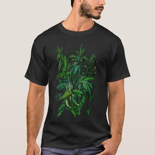 Camiseta Plantas Verdes-Verdes de Verão Plantas Herbáceas F (Frente)