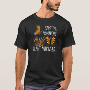 Camiseta Plante o Asclepias Borboleta Monarca Ervas Jardine