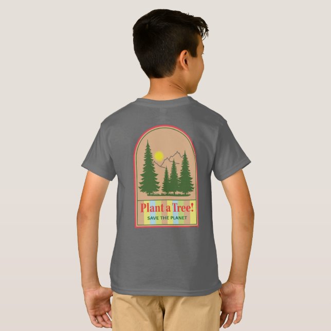 Camiseta Plante uma Árvore, Salve o Planeta, Legal Tanque S (Parte Traseira Completa)