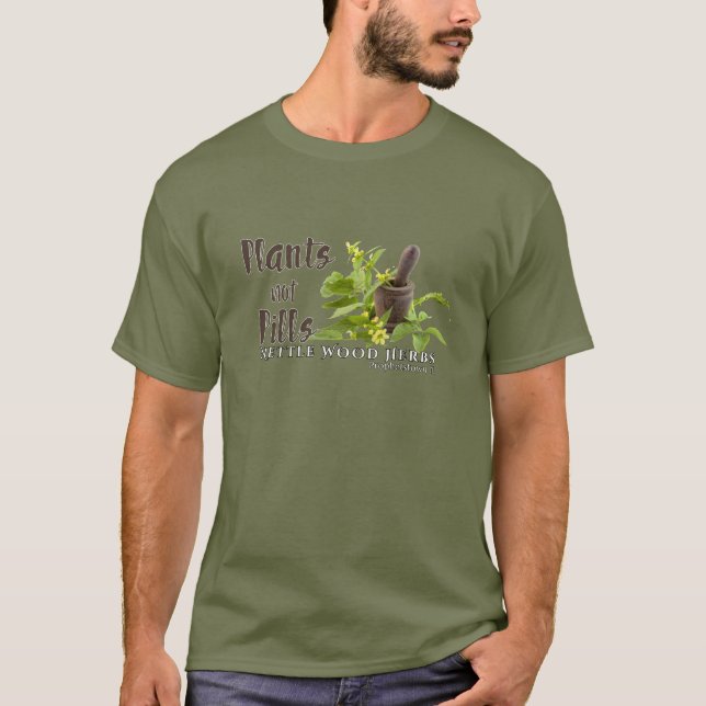 Camiseta Plants not Pills custom Tee (Frente)
