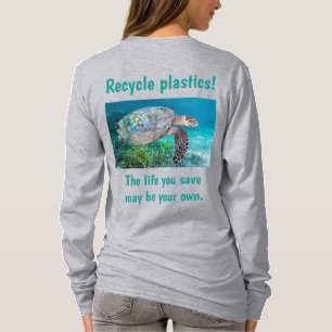 Camiseta Plásticos do Reciclar A vida que você salvar pode
