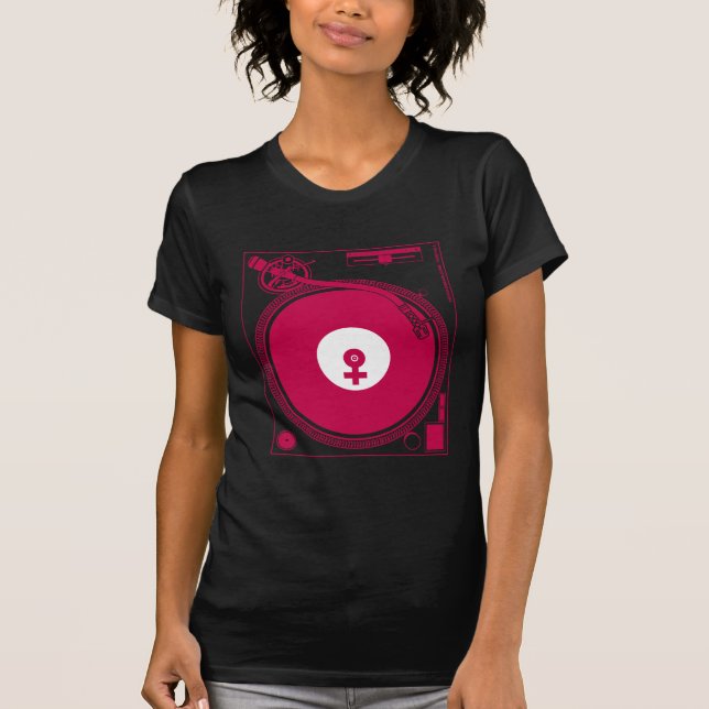 Camiseta Plataforma fêmea da plataforma giratória do (Frente)