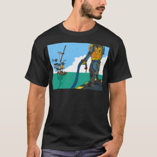 Camiseta Plataforma solar. Plataforma Futurística de Petról