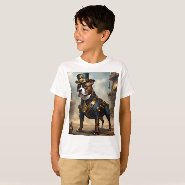 Camiseta Plataformas Mecânicas: Steampunk Staffordshire Ter (Frente Completa)