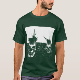 CAMISETA PLATAFORMAS PETROLÍFERAS A POUCA DISTÂNCIA DO MAR