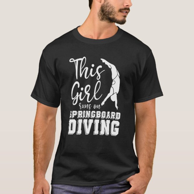 Camiseta Platform Diver Girl - Springboard Diving (Frente)