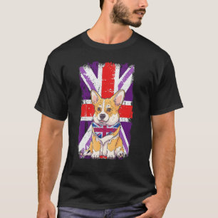 Camiseta Platinum Jubilee 2022 Corgi Puppy & Union Jack For