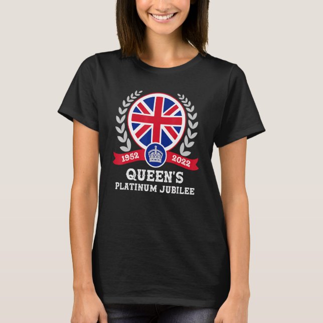 Camiseta Platinum Jubilee British Queen Monarchy 70 Anos 1 (Frente)