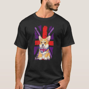 Camiseta Platinum Jubilee Corgi Puppy 2022 & Union Jack for
