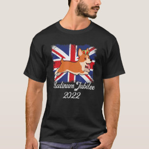 Camiseta Platinum Jubilee Cute Corgi Desde 1952 Lua Britâni