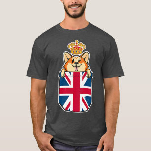 Camiseta Platinum Jubilee Uk Flag Pocket Corgi Queen1114