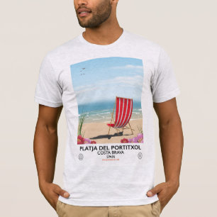 Camiseta Platja del Portitxol, costela Brava, espanha