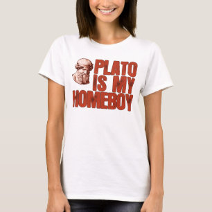 Camiseta Plato é meu ficar em casa