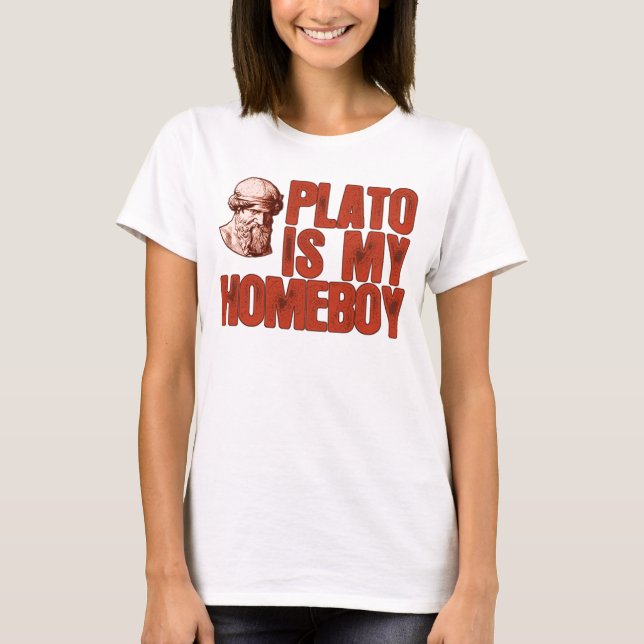 Camiseta Plato é meu ficar em casa (Frente)