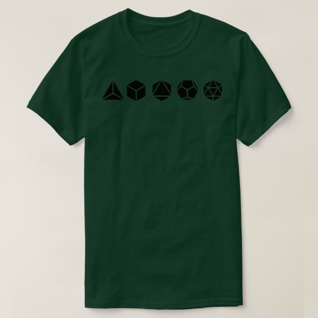 Camiseta Platonic Solids Construindo Blocos Da Vida Mathema (Frente do Design)