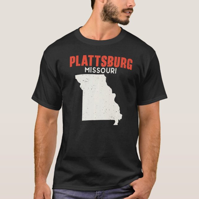 Camiseta Plattsburg Missouri EUA State America Viagem Misso (Frente)