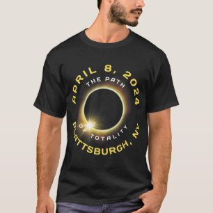 Camiseta Plattsburgh New York Solar Eclipse Totalidade abri