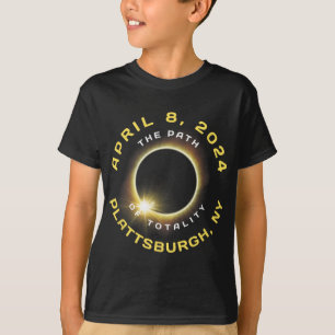 Camiseta Plattsburgh New York Solar Eclipse Totalidade abri
