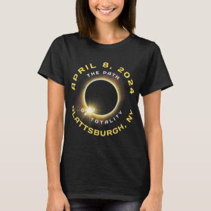 Camiseta Plattsburgh New York Solar Eclipse Totalidade abri
