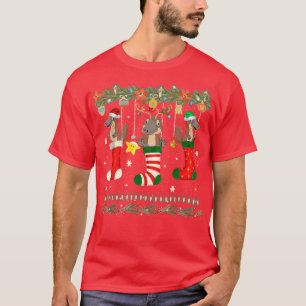 Camiseta Platypus Christmas Stocks Xmas Luzes Pajama Matam