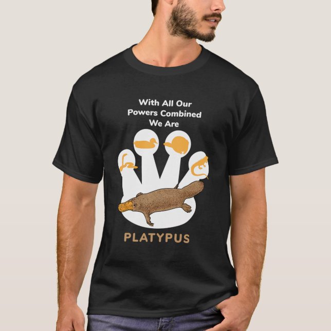 Camiseta Platypus Power combinado I Cute Platypus Austrália (Frente)