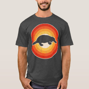 Camiseta Platypus Sunset Retro para Homens Meninas Crianças
