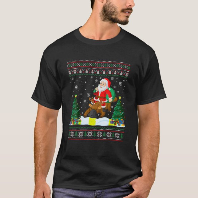 Camiseta Platypus Ugly Christmas Sweater Engraçado Papai No (Frente)