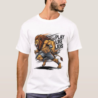 Camiseta Play Like  Lion – Moroccan Flag Power & Football 