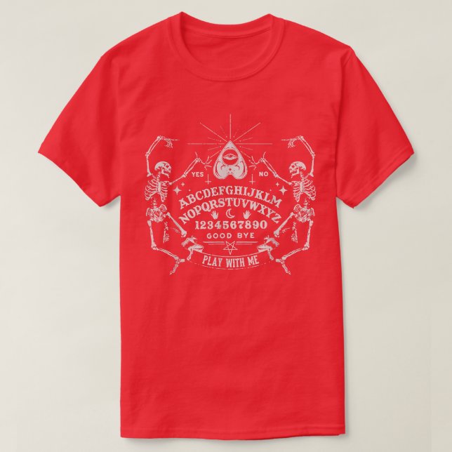 Camiseta Play With Me Skeleton Halloween  (Frente do Design)