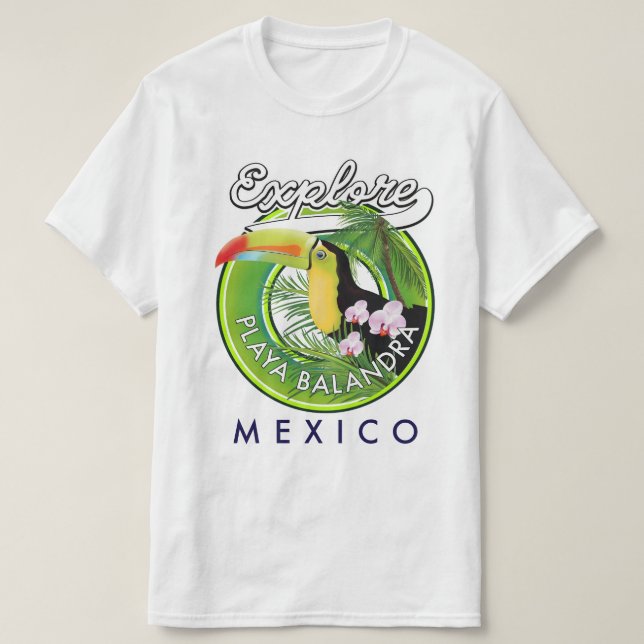 Camiseta Playa Balandra México logótipo (Frente do Design)