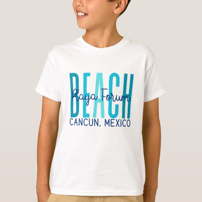 Camiseta Playa Forum Beach Cancun México (Oceano) (Frente)