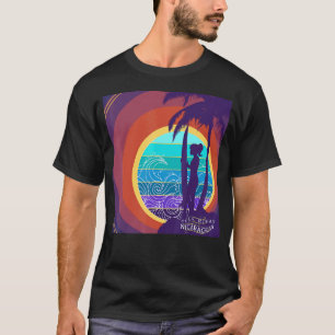 Camiseta Playa Tola Rivas Nicarágua Mapa Artesanía Artesana