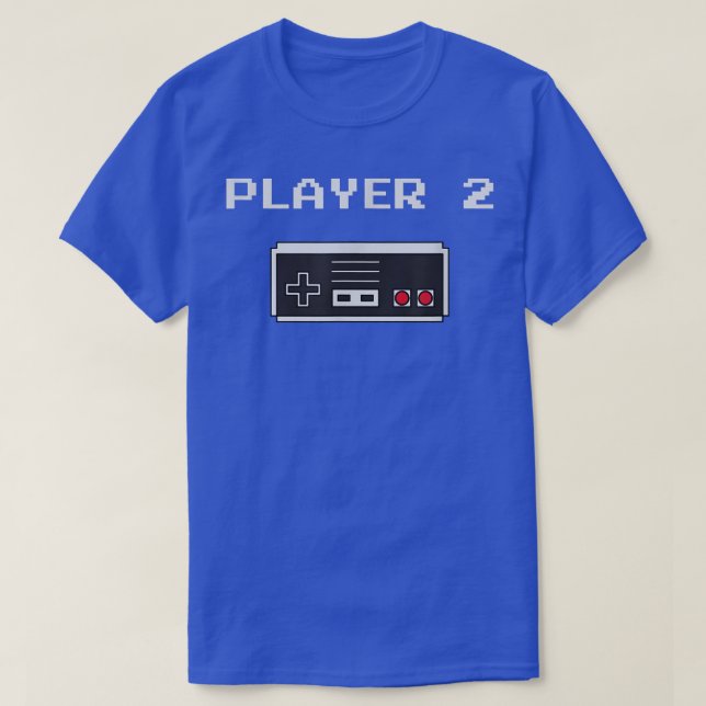 Camiseta Player 2 buddy Retro style video game  (Old School (Frente do Design)