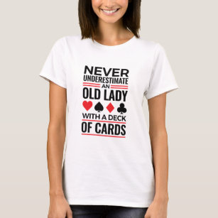 Camiseta Player de ponte nunca subestima cartões de senhora