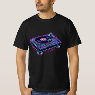 Camiseta Player de registro de vinil de áudio Vintage LP
