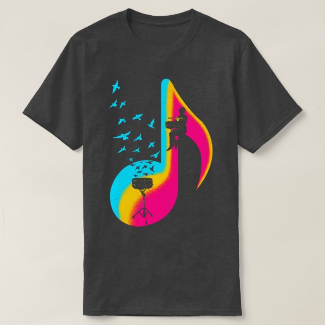 Camiseta Player de Tambor do Music Snare (Frente do Design)