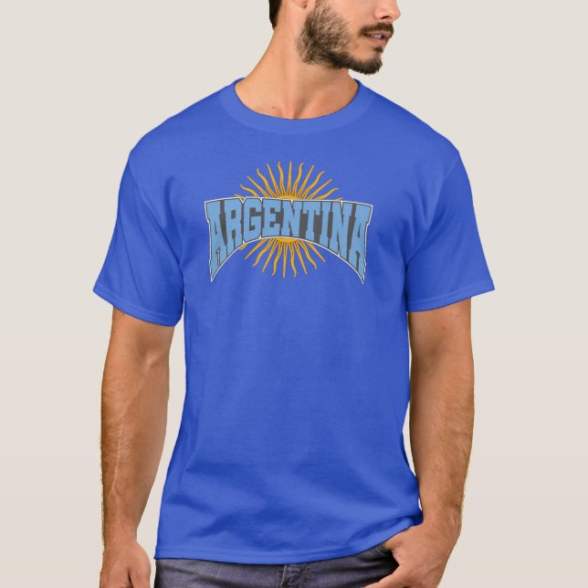 Camiseta Playera Agentina Flag - Bandera Argentina Albicele (Frente)