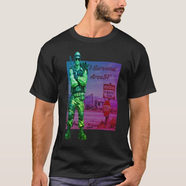 Camiseta Playera Area51 -I survived Area51 (Frente)