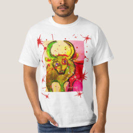 Camiseta playera con acuarela original digitalizada tauro