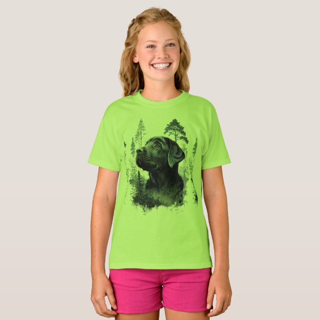 Camiseta Playera con punto de jersey para niña (Frente Completa)