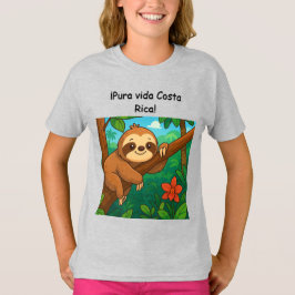 Camiseta Playera de Oso perezoso costarricense.