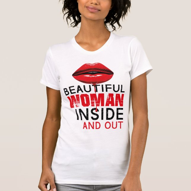 Camiseta Playera de punto de jersey Beautiful Woman (Frente)