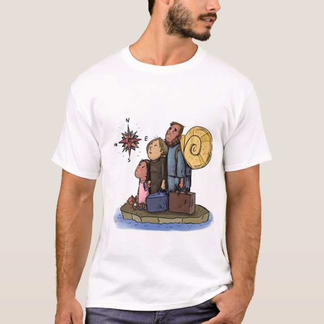 Camiseta Playera de Viaje y Hogar (Frente)