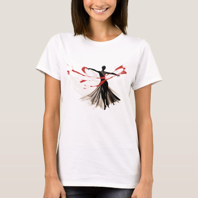 Camiseta Playera minimalista Danza (Frente)